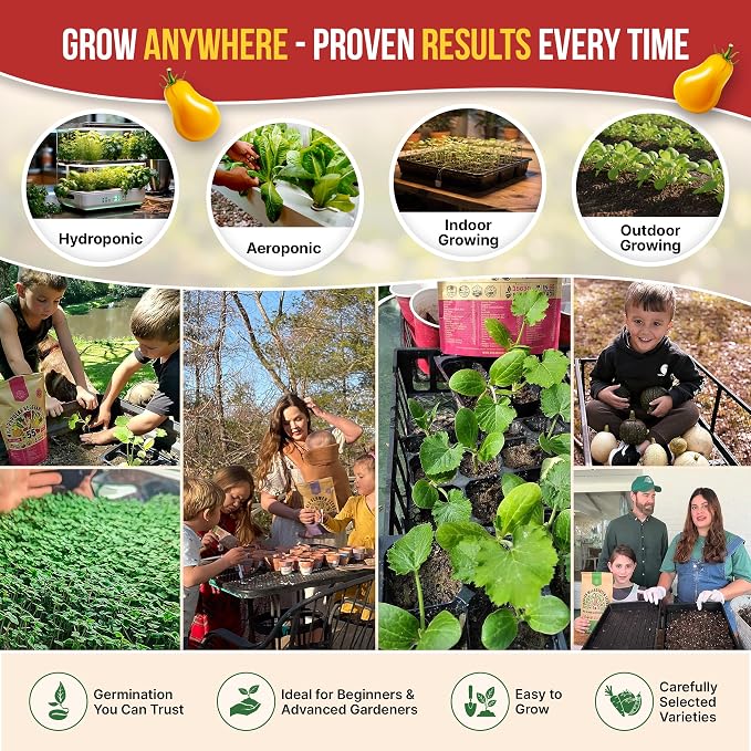 Organo Republic 14 Rare Tomato & Tomatillo Garden Seeds Variety Pack - 1,020+ Non-GMO Heirloom Tomato & Tomatillo Seeds for Outdoors & Indoor Home Gardening
