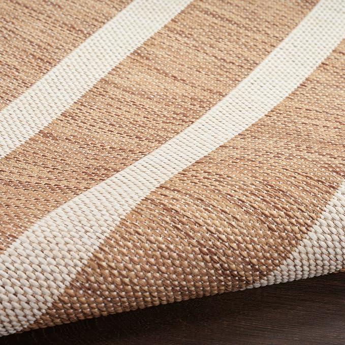 Nourison Home Positano Jute Ivory 6' x 9' Area Rug - Easy Clean, Non Shedding, Bed Room, Living Room, Dining Room, Kitchen (6' x 9')