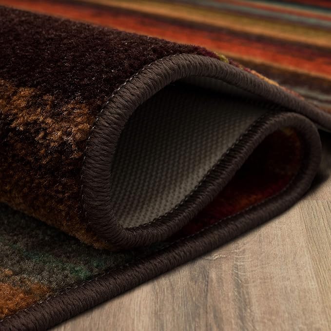 Mohawk Home Boho Stripe 5' x 8' Area Rug - Multicolor - Perfect for Living Room, Dining Room, Office
