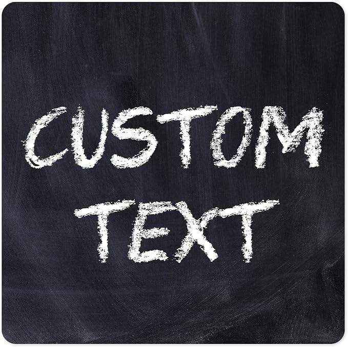 Custom Sign, Custom Street Sign, 11 Font Colors, 13 Font Styles, 4 Hole Options, 22 Sizes, 18x18 Inches, Rust Free DiBound, Fade Resistant, Made in USA by My Sign Center (Chalkboard Black)