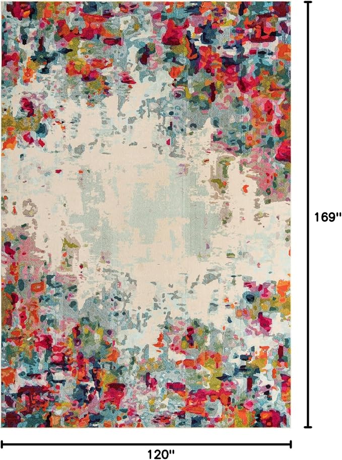 Unique Loom Chromatic Collection Area Rug - Joyous (10' x 14' Rectangle Multi/Blue)