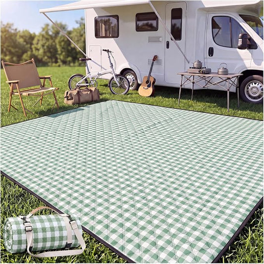 Genovega Waterproof Picnic Blanket Beach Outdoor Camping Mat Rug Extra Large Foldable Cute Big Travel Essential Accessories Gift Park Patio Lawn Garden Grass Play Music Festival Concert Must Have