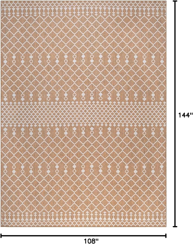 Nourison Home Positano Jute 9' x 12' Area Rug - Easy Clean, Non Shedding, Bed Room, Living Room, Dining Room, Kitchen (9' x 12')