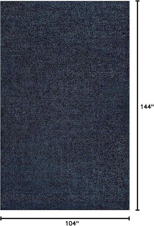 JONATHAN Y Haze Solid Low-Pile Navy Indoor Area Rug 9x12, Coastal,Bohemian,Minimalist,Classic, Easy-Cleaning for Living Room,Bedroom,Kitchen,Pet Friendly,Non-Shedding (SEU100C-9)