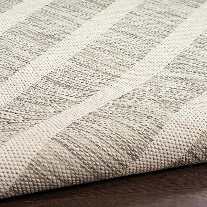 Nourison Home Positano Grey Ivory 7' x 10' Area Rug - Easy Clean, Non Shedding, Bed Room, Living Room, Dining Room, Kitchen (7' x 10')