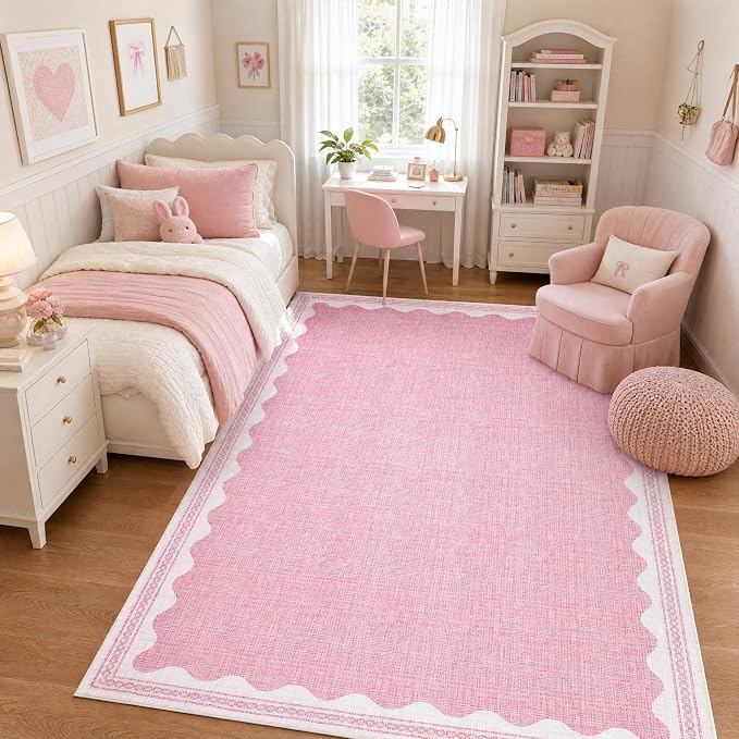 GarveeHome Scalloped Rug