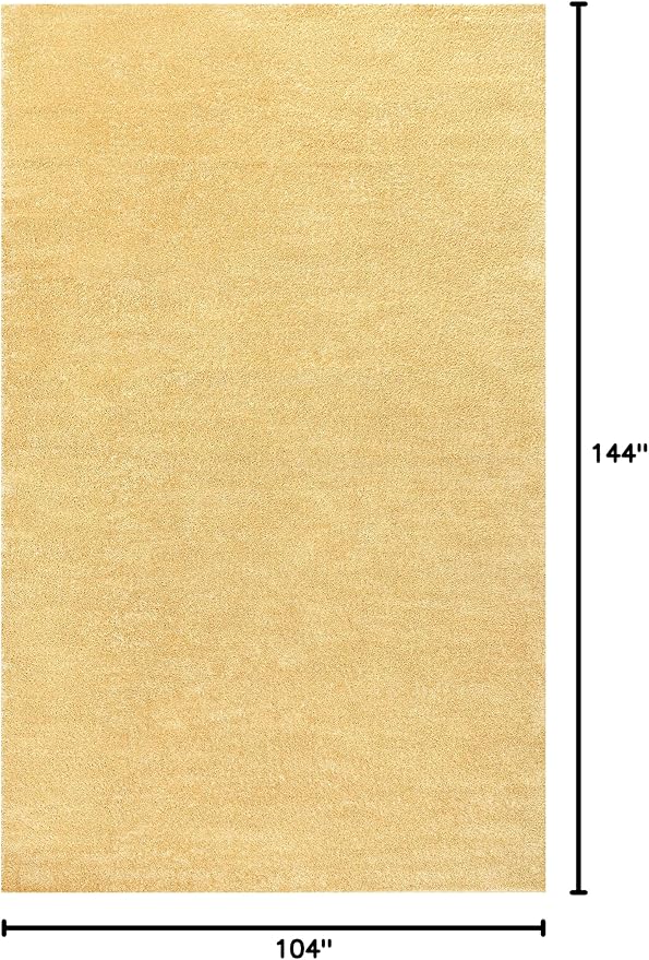 JONATHAN Y Haze Solid Low-Pile Mustard Indoor Area Rug 9x12, Coastal,Bohemian,Minimalist,Classic, Easy-Cleaning for Living Room,Bedroom,Kitchen,Pet Friendly,Non-Shedding (SEU100B-9)