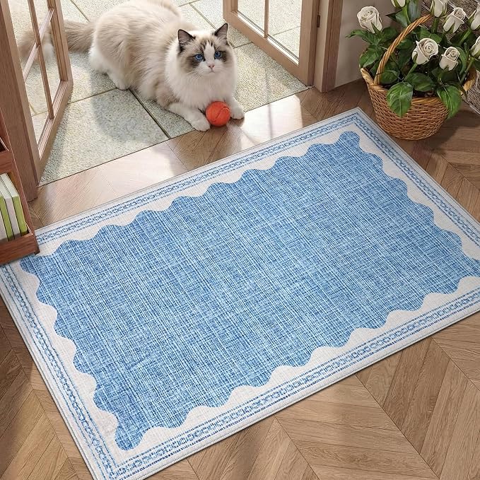 GarveeHome Scalloped Rug