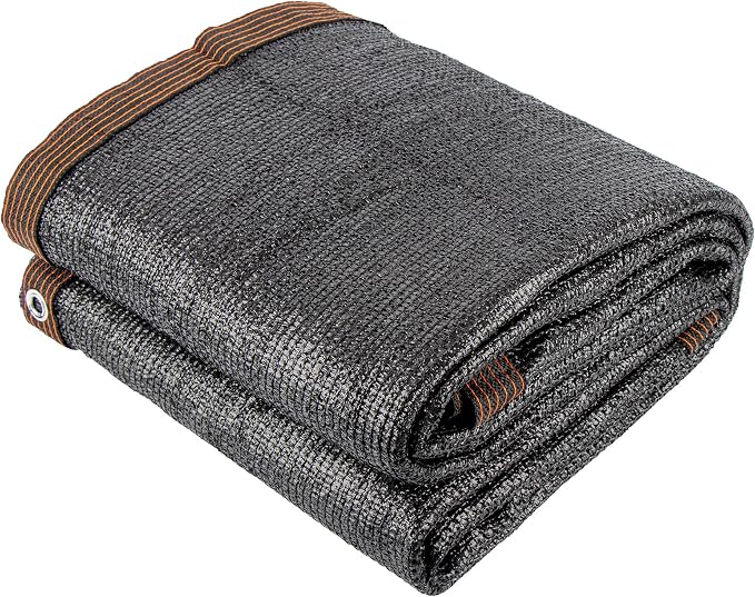 90% 14 X 20 FT Black Shade Cloth, Outdoor Woven Sun Shade with Grommets, Durable Sun Shade Netting Shading Antifreezing for Patio, Garden, Plants Cover, Greenhouse, Barns, Dog Kennel