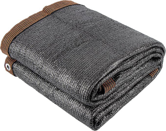 90% 10 X 20 FT Black Shade Cloth, Outdoor Woven Sun Shade with Grommets, Durable Sun Shade Netting Shading Antifreezing for Patio, Garden, Plants Cover, Greenhouse, Barns, Dog Kennel