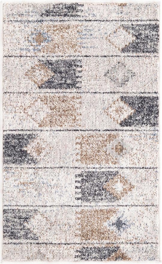 Unique Loom Eco Southwestern Collection Area Rug - Ely (Rectangular 2' 0" x 3' 0", Ivory/Black)