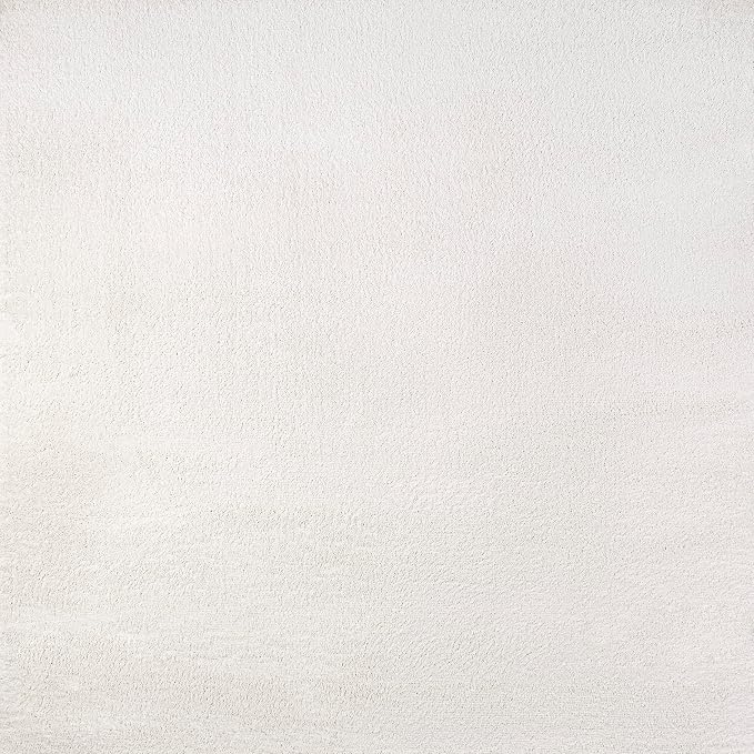 JONATHAN Y Haze Solid Low-Pile Cream 5x5 Square Indoor Area Rug, Coastal,Bohemian,Minimalist,Classic, Easy-Cleaning for Living Room,Bedroom,Kitchen,Pet Friendly,Non-Shedding (SEU100T-5SQ)
