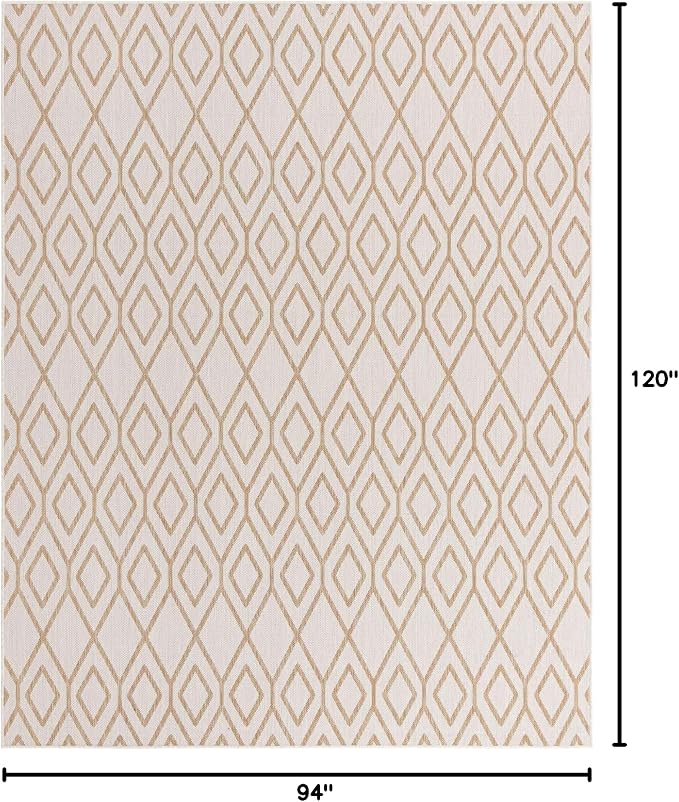 Jill Zarin Outdoor Collection Area Rug - Turks and Caicos (7' 10" x 10' Rectangle Beige/Brown)