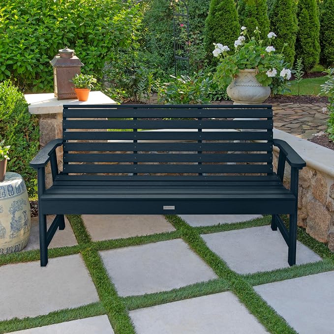 Highwood Weatherly Garden Bench, 5 Feet, Federal Blue
