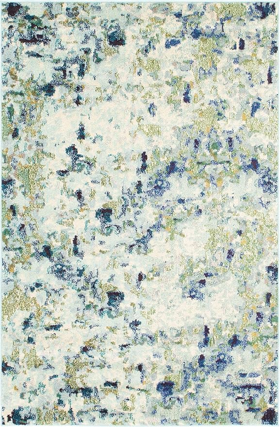 Unique Loom Chromatic Collection Area Rug - Champagne (4' 1" x 6' 1" Rectangle, Light Blue/ Blue)