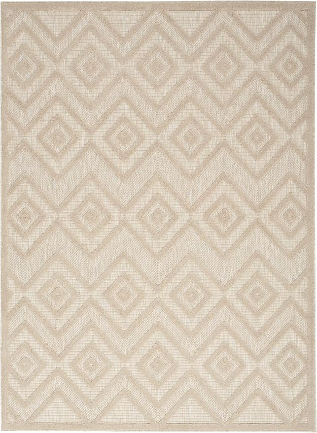 Nourison Home Versatile Cream 4' x 6' Area Rug - Easy Clean, Non Shedding, Bed Room, Living Room, Dining Room, Kitchen (4' x 6')
