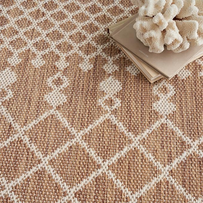 Nourison Home Positano Jute 12' x Round Area Rug - Easy Clean, Non Shedding, Bed Room, Living Room, Dining Room, Kitchen (12' x Round)