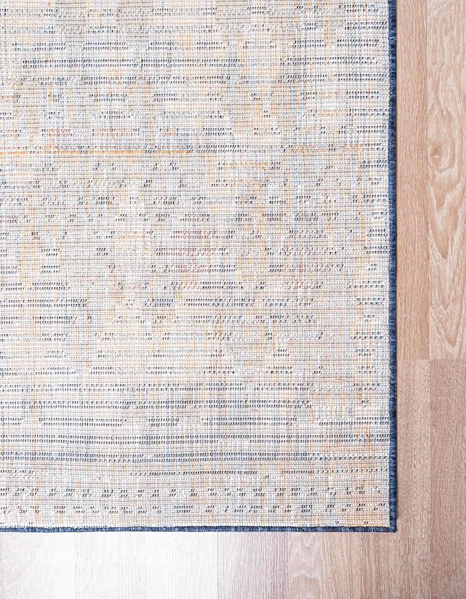 Unique Loom Morocco Collection Abstract Border, Diamond, Bohemian Area Rug (2' 2 x 6' 0 Runner, Multi/Blue)