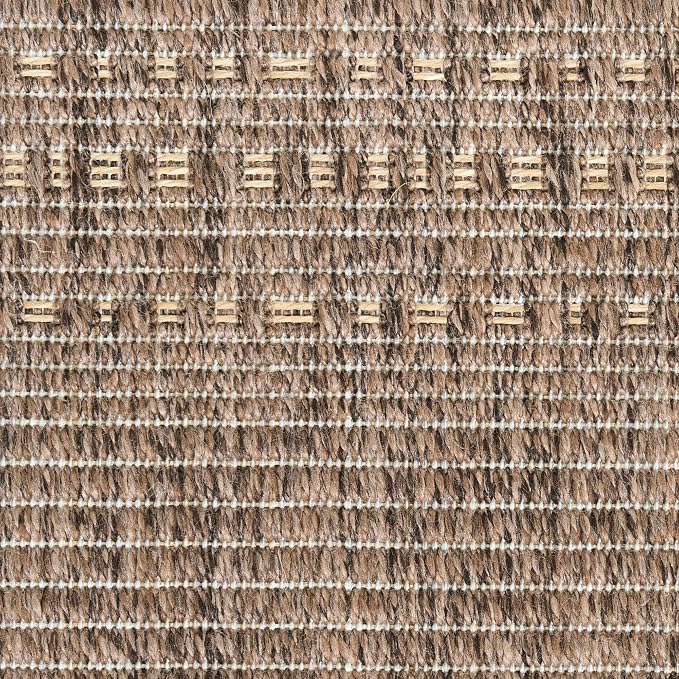 Nourison Home Tulum Brown 6' x 9' Area Rug - Easy Clean, Non Shedding, Bed Room, Living Room, Dining Room, Kitchen (6' x 9')