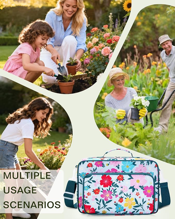 Seed Storage Organizer Binder with 20 Reusable Seed Envelopes | 30 Sheet Protectors Holds 120 Packets Envelopes, 1.5-Inch 3-Ring Binder, Handle & Adjustable Shoulder Strap,Ideal for Garden