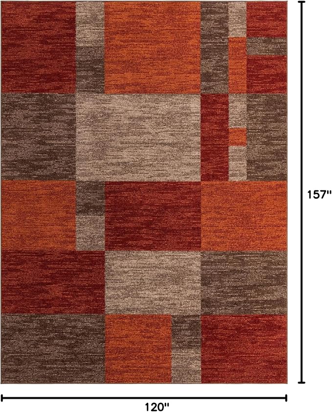 Unique Loom Autumn Collection Area Rug - Providence (10' x 13' 1" Rectangle, Multi/ Beige)