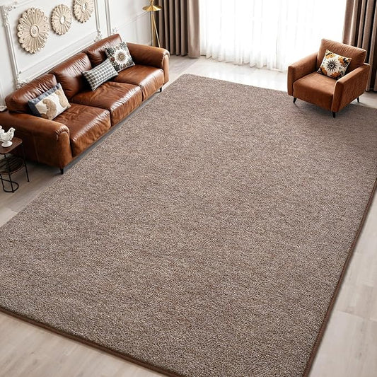 Keeko 3x5 Area Rugs for Living Room,Soft Washable Memory Foam Bedroom Rug | Indoor Throw Rug Low Pile Minimalist Non Slip Carpet for Kids Nursery Classroom Dorm Room Home Decor Brown and White