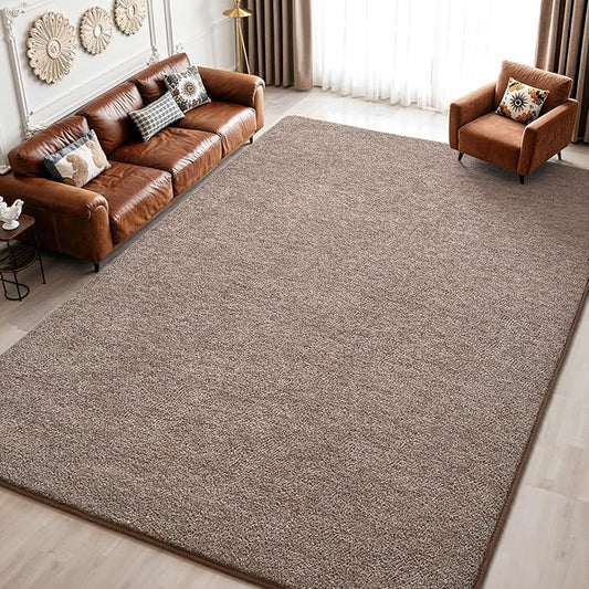 Keeko 5x8 Area Rugs for Living Room,Soft Washable Memory Foam Bedroom Rug | Indoor Throw Rug Low Pile Minimalist Non Slip Carpet for Kids Nursery Classroom Dorm Room Home Decor Brown and White