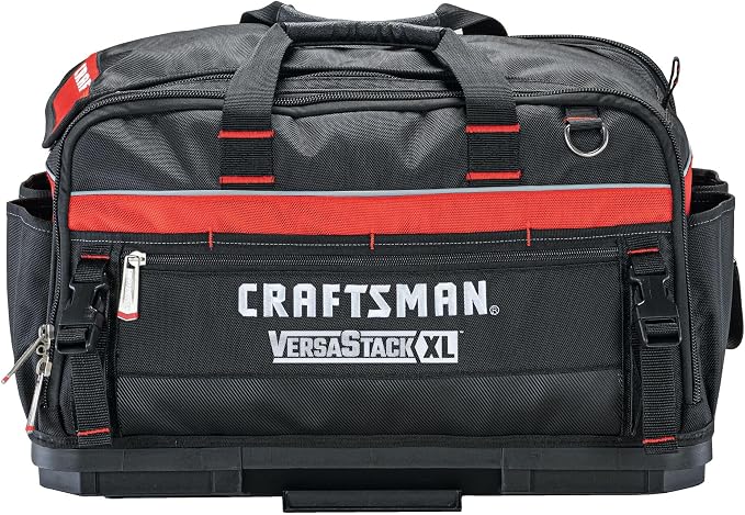 CRAFTSMAN VERSASTACK XL Tool Bag, 22.5”, Durable Polyester, Black and Red (CMST21450)