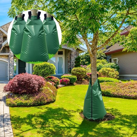 12 Pack Tree Watering Bags Slow Release:20 Gallon - Reusable & Premium PVC Water Bags - Slow Watering 6-8 Hours for Newly Planted or Established Trees in Hot Weather