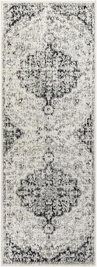 Livabliss Odelia Vintage Bohemian Runner Area Rug,2'7" x 7'3",Black