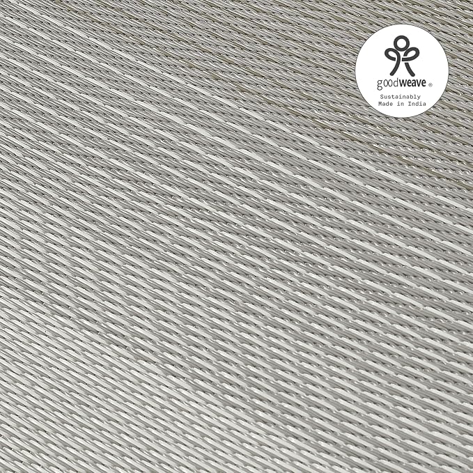 Fab Habitat Outdoor Rug - Waterproof, Fade Resistant, Crease-Free - Premium Recycled Plastic - Neutral Ombre - Patio, Deck, Porch, Balcony, Laundry Room - Big Sur - Ash - 4 x 6 ft