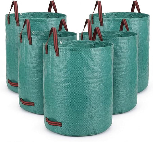 5-Pack 72 Gallons Garden Bag Heavy Duty Gardening Bags, Lawn Pool Garden Leaf Waste Rubbish Plants Grass Bag (5 X 72Gallons)