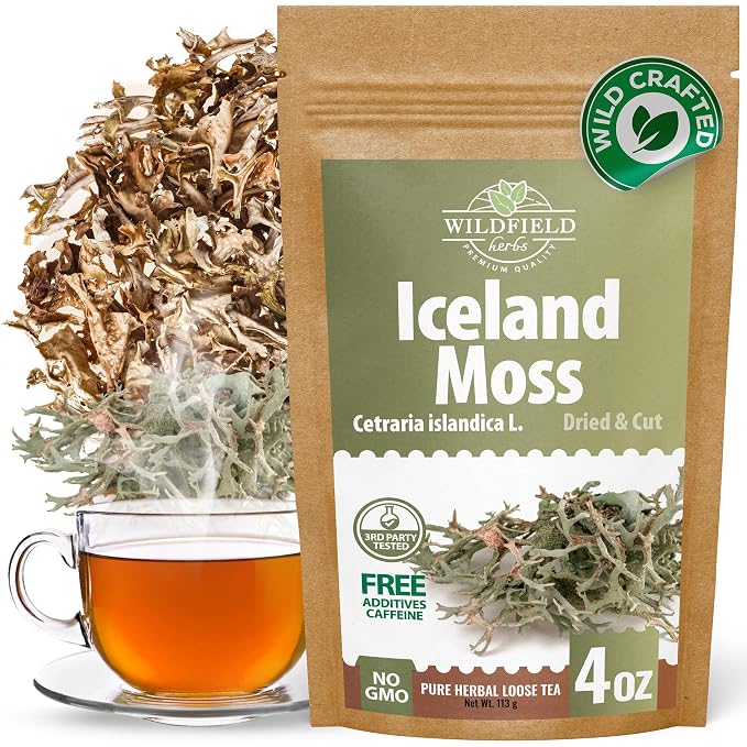 4 oz. Icelandic Moss Iceland Moss Herbal Tea (Cetraria Islandica) - 113g Herb Tea Liquen De Islandia