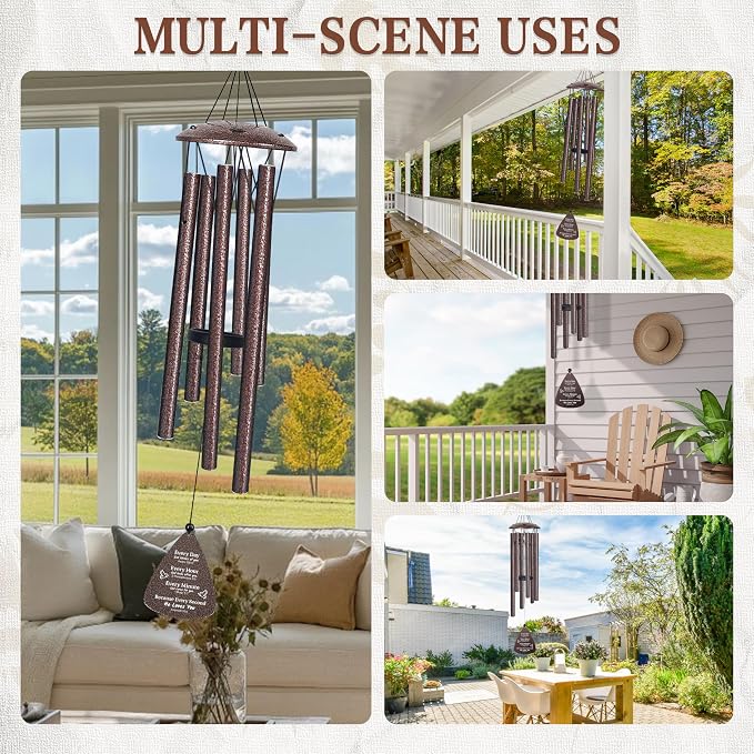 Christian Gifts for Women Men, 32" Wind Chimes with Bible Verse, Religious Gifts for Mothers Day Christmas Birthday, Inspirational Spiritual Gift for Mom Woman Man Pastor Sister Baptism, Home Decor
