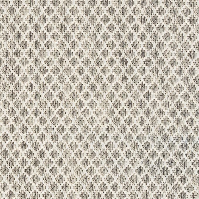 Nourison Home Courtyard Ivory Silver 8' x 10' Area Rug - Easy Clean, Non Shedding, Bed Room, Living Room, Dining Room, Kitchen (8' x 10')