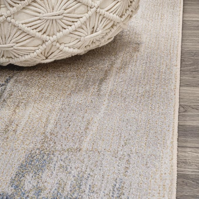 JONATHAN Y Machine Washable Cream/Multi Indoor Area Rug 3X5 ft, Weaver Abstract Coastal Watercolor for Living Room, Bedroom, Kitchen, Office, Easy-Cleaning, Pet-Friendly, Non-Shedding WSH302A-3