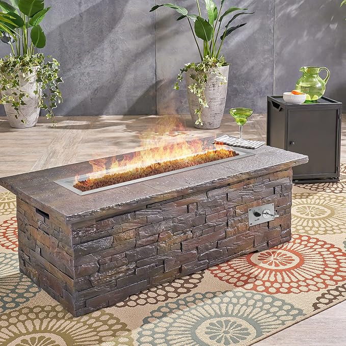 Stanbroil 30 x 10 Inch Rectangular Drop-in Gas Fire Pit Burner Kits with All Accessories Required for DIY Fire Pit, 304 SS, Propane Gas Version