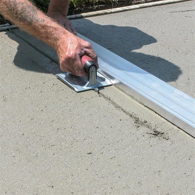 MARSHALLTOWN Heavy-Duty Zinc Concrete Groover, 6 x 4 3/8 inch Blade, DuraSoft Handle, Concrete Tools Assembled in USA, 833D