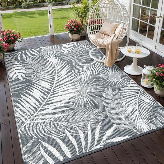 Outdoor Rug 5x7Ft Outdoor Plastic Straw Rug Waterproof Outdoor Rugs for Patios Clearance Indoor Outdoor Rug for Patio Decor Porch Camping