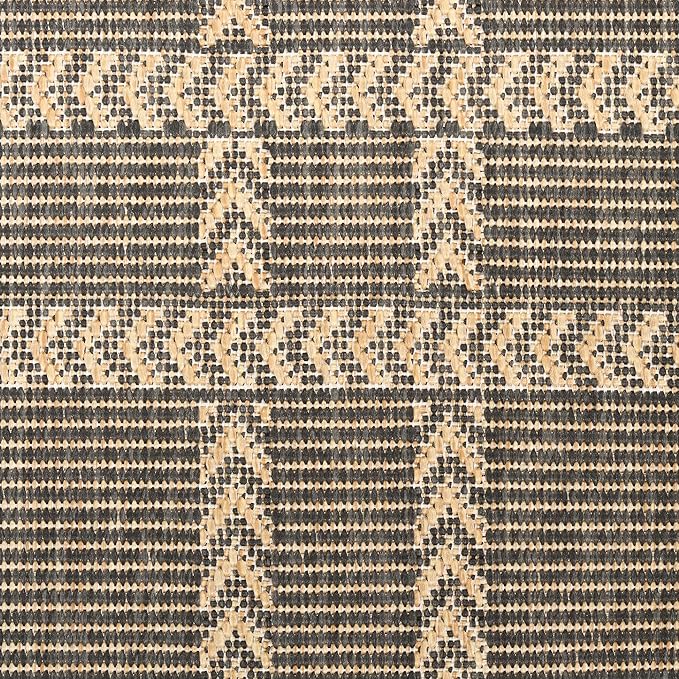Nourison Home Horizon Indoor/Outdoor Charcoal 6' x 9' Area Rug - Easy Clean, Non Shedding, Bed Room, Living Room, Dining Room, Kitchen (6' x 9')