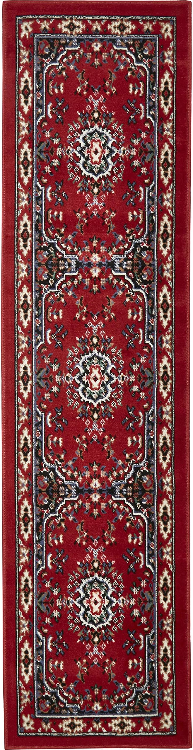 Home Dynamix Premium Sakarya Traditional Medallion Runner Area Rug, Red/Black, 1'9"x7'2"