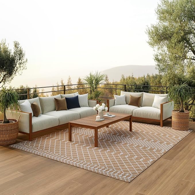 Nourison Home Positano Jute 9' x 12' Area Rug - Easy Clean, Non Shedding, Bed Room, Living Room, Dining Room, Kitchen (9' x 12')