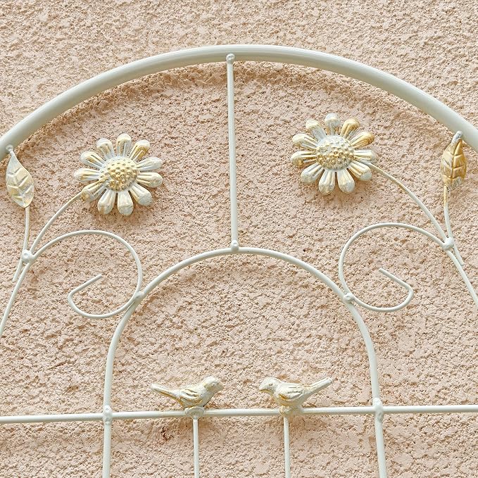 4/2 Pack White Metal Garden Trellis, 86.7" x 19.7" 71" x 19.7" Rustproof Plant Support Frame, Decorative Climbing Vine Trellis for Flower Vegetable Patio Garden Decor (White, 71" x 19.7", 2 Pack)