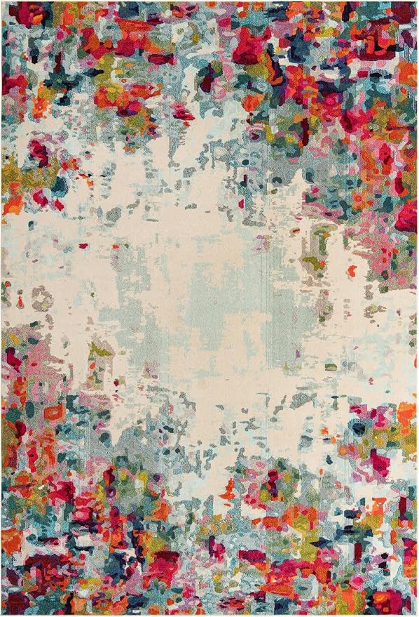 Unique Loom Chromatic Collection Area Rug - Joyous (10' x 14' Rectangle Multi/Blue)