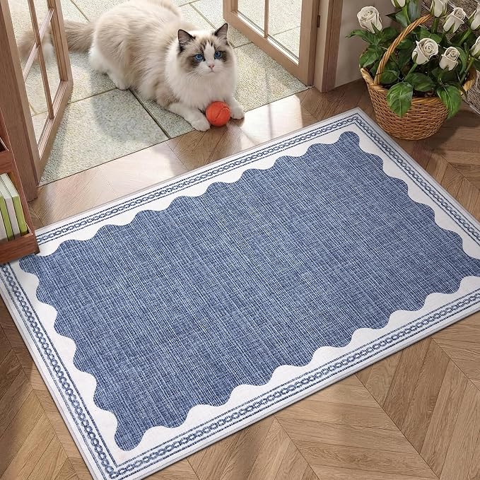 GarveeHome Scalloped Rug
