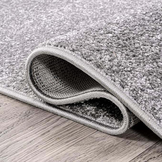 JONATHAN Y Haze Solid Low-Pile Gray Indoor Area Rug 3x5, Coastal,Bohemian,Minimalist,Classic, Easy-Cleaning for Living Room,Bedroom,Kitchen,Pet Friendly,Non-Shedding (SEU100A-3)