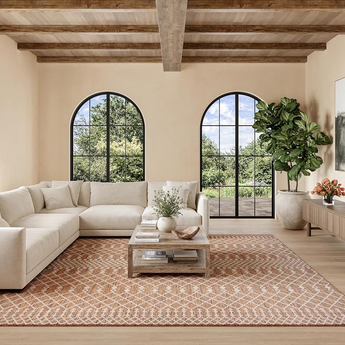 Nourison Home Positano Jute 12' x Square Area Rug - Easy Clean, Non Shedding, Bed Room, Living Room, Dining Room, Kitchen (12' x Square)