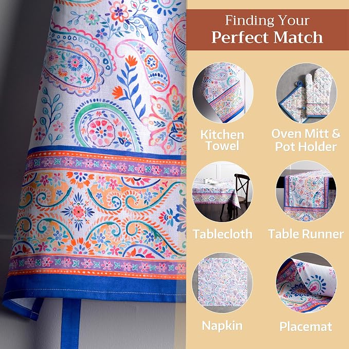 Maison d' Hermine Aprons for women with Pocket 100% Cotton (27.50"x31.50") | Adjustable Neck Strap & long ties Apron Men Chef Wedding Cooking Gardening Server Maid
