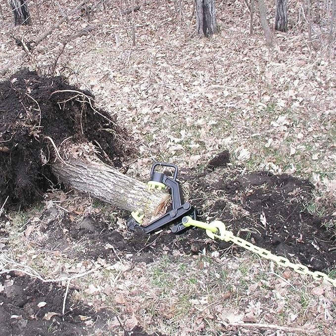 Brush Grubber Single Person Large Manual Weeder with 5 Gripping Teeth and Spring Loaded Jaws Brush Up to 8 Inch Diameter, Black/Green