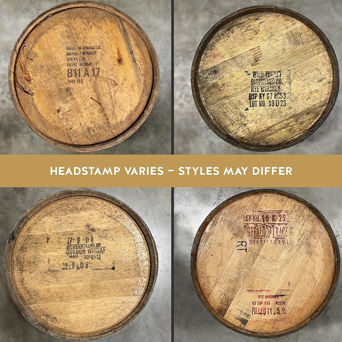 Midwest Barrel Company Authentic Bourbon/Whiskey Barrel (53 Gallon) Used Genuine American White Oak Wood Barrel for Decoration, Furniture & DIY Projects - 6 Barrels